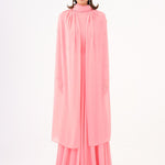 Bead Embroidered Hijab Chiffon Long Evening Dress - 9154C
