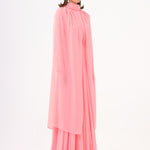 Bead Embroidered Hijab Chiffon Long Evening Dress - 9154C