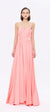 Taş Detaylı Drapeli Straplez Uzun Abiye Elbise - 9209C - PEMBE