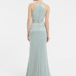 Göğüs Dekolteli İşlemeli Uzun Abiye Elbise - 1009C - MİNT