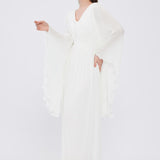 Judge Collar Bat Sleeve Long Evening Dress - 1022C