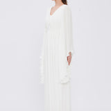 Judge Collar Bat Sleeve Long Evening Dress - 1022C