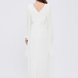 Judge Collar Bat Sleeve Long Evening Dress - 1022C