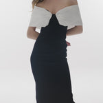 CENGIZ AKTURK Düşük Omuzlu Fiyonk Detaylı Uzun Abiye Elbise - 5029C