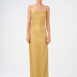 Strapless Collar Stone Long Evening Dress - 9149C