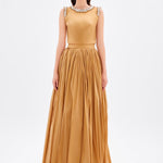 Stone Embroidery Detailed Taffeta Long Evening Dress - 9131C