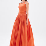 Stone Embroidery Detailed Taffeta Long Evening Dress - 9131C