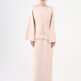 Stone Embroidery Detailed Evening Dress & Jacket Set - 9018C