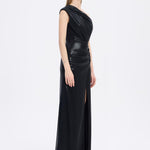 Low Shoulder Long Evening Dress with Slits - 5046C