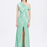 Low Shoulder Long Evening Dress with Slits - 5046C
