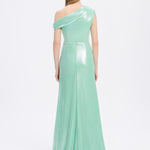 Low Shoulder Long Evening Dress with Slits - 5046C