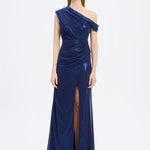 Low Shoulder Long Evening Dress with Slits - 5046C