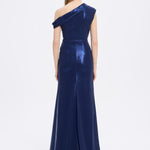 Low Shoulder Long Evening Dress with Slits - 5046C