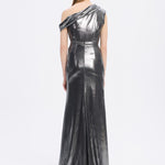 Low Shoulder Long Evening Dress with Slits - 5046C