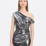 Low Shoulder Long Evening Dress with Slits - 5046C