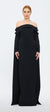 Straplez Yaka Uzun Abiye Elbise - 1026C - SİYAH