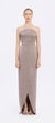 Long evening dress dress with strapless collar slits - 2002C