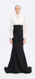 Transparent Long Sleeve V Neck Fish Cut Long Evening Dress - 4056C