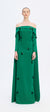 Boat Neck Accessory Detailed Long Evening Dress - 01026C