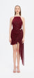 Mini Evening Dress with Stone Drape Detail - 9009C