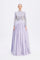 Long Sleeve Stone Jacket & Taffeta Skirt Set - 9064C