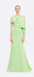 Stone Embroidered Fish Cut Long Evening Dress - 9166C