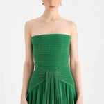 Strapless Collar Silvery Long Evening Dress - 9167C