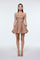 İşlemeli Kumaş Straplez Mini Abiye Elbise - 9318C - ROSE