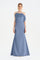 Fishtail Strapless Neckline Evening Dress with Bust Detail - 26102C
