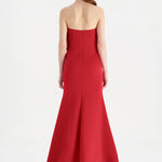 Fishtail Strapless Neckline Evening Dress with Bust Detail - 26102C