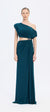 Single Shoulder Buckle Detailed Slit Long Evening Dress - 2030