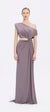 Single Shoulder Buckle Detailed Slit Long Evening Dress - 2030