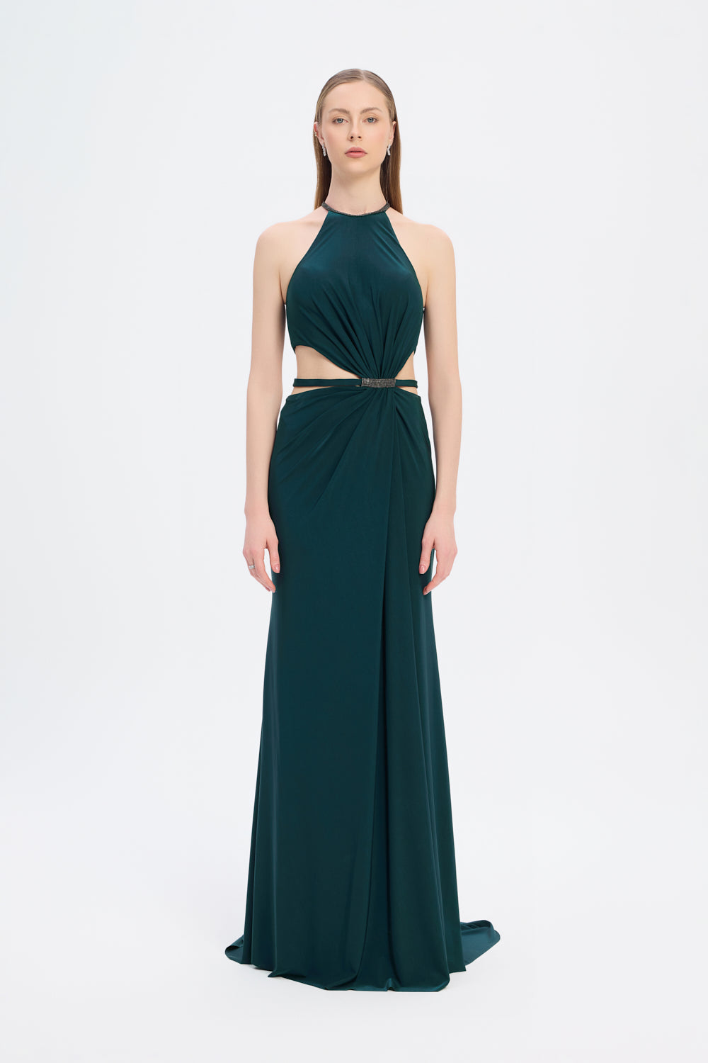 Evening Dress with Straps from the Neck - 2058