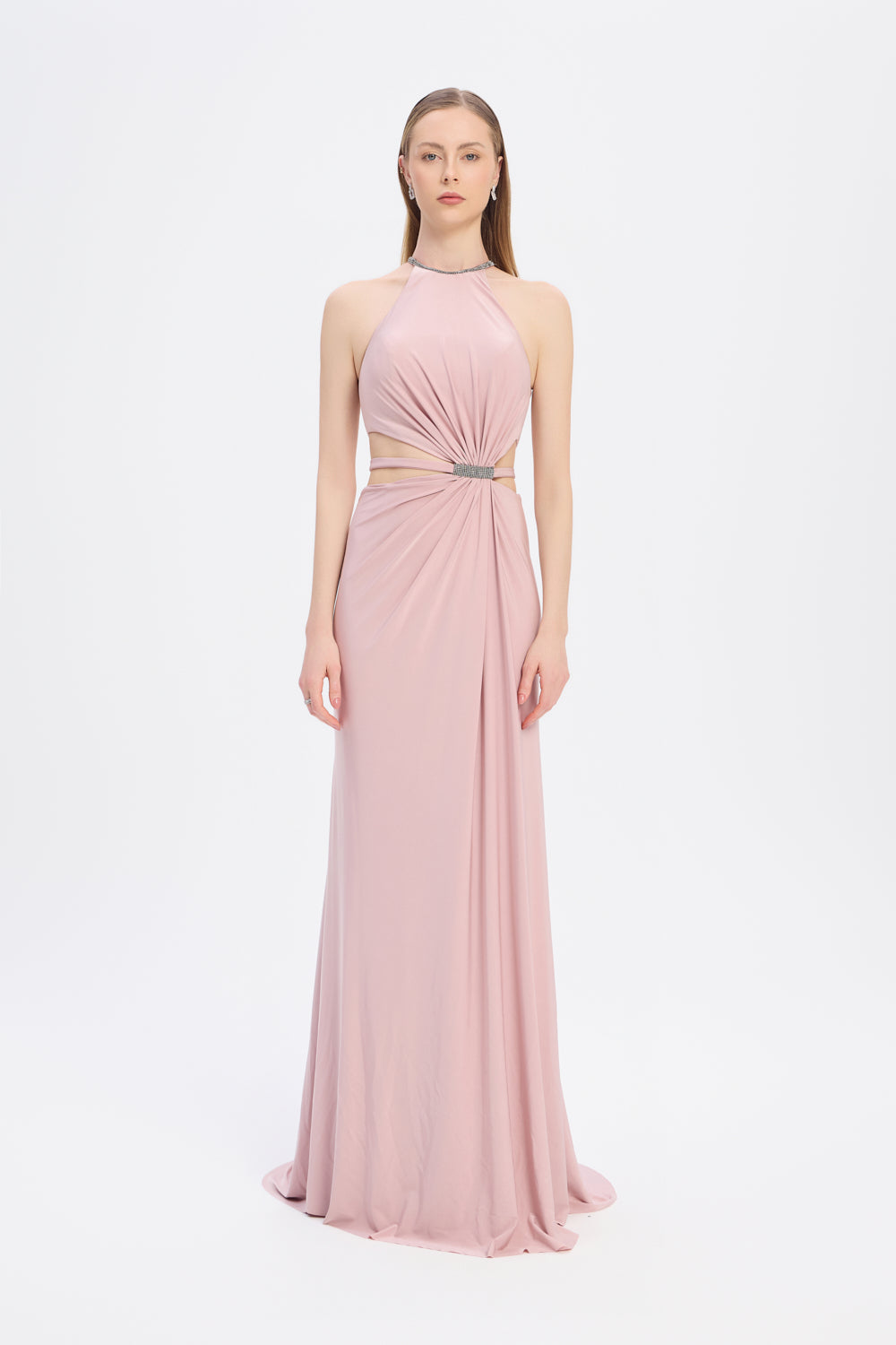 Evening Dress with Straps from the Neck - 2058