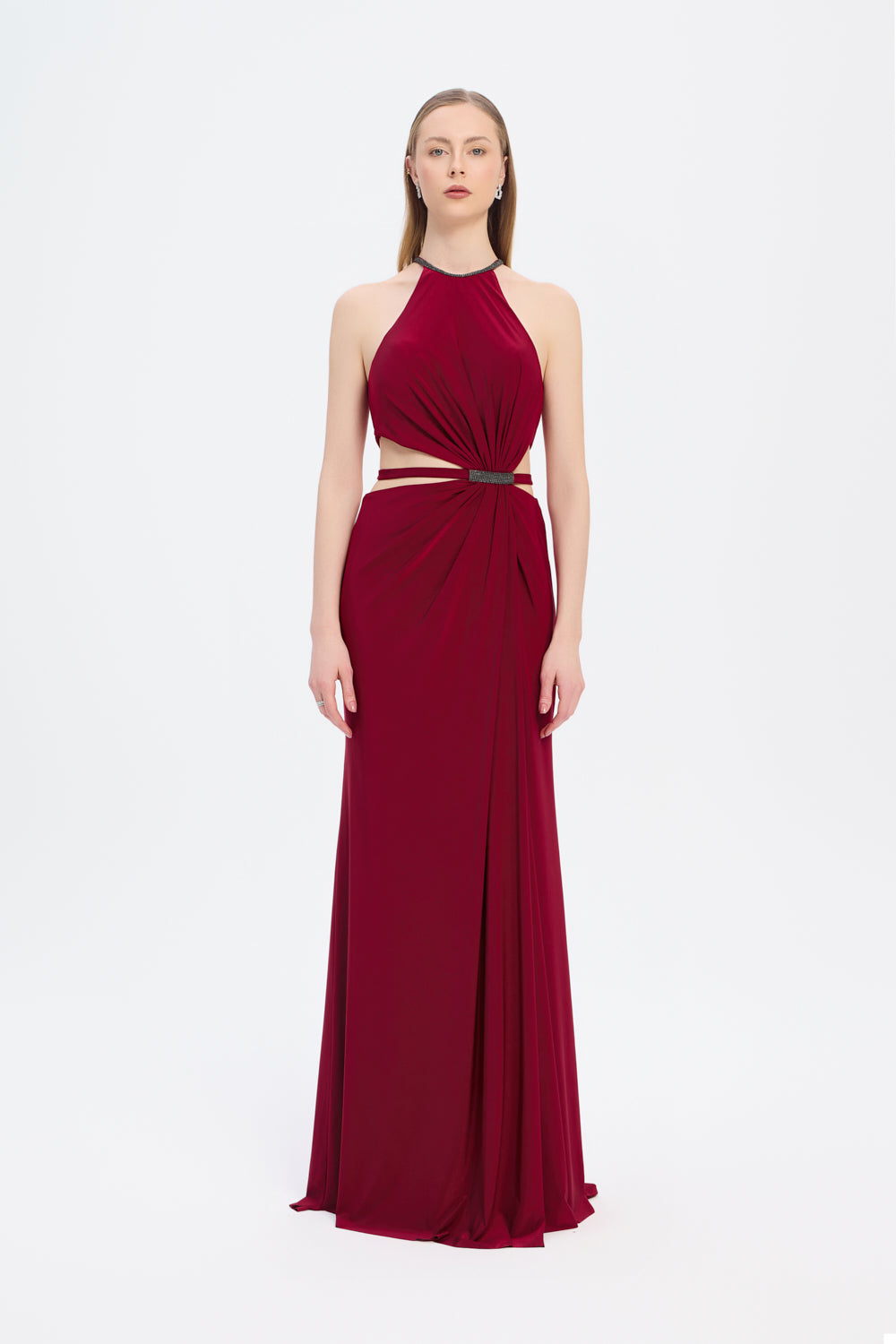 Evening Dress with Straps from the Neck - 2058