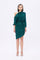 Bateau Neck Detailed Short Evening Dress with Bow - 2202
