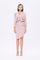 Bateau Neck Detailed Short Evening Dress with Bow - 2202