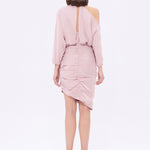 Bateau Neck Detailed Short Evening Dress with Bow - 2202