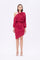 Bateau Neck Detailed Short Evening Dress with Bow - 2202