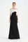 Fishtail Strapless Neckline Evening Dress with Bust Detail - 26102C