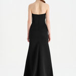 Fishtail Strapless Neckline Evening Dress with Bust Detail - 26102C