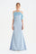 Fishtail Strapless Neckline Evening Dress with Bust Detail - 26102C