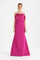 Fishtail Strapless Neckline Evening Dress with Bust Detail - 26102C