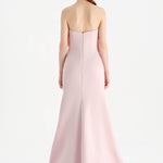 Fishtail Strapless Neckline Evening Dress with Bust Detail - 26102C