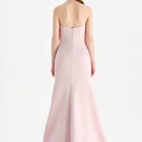 Fishtail Strapless Neckline Evening Dress with Bust Detail - 26102C