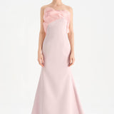 Bust Detailed Strapless Evening Dress - 26102C
