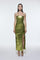 Bel Drape Detaylı Straplez Midi Abiye Elbise - 9295C