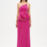 Elegant Formal Dress with Stone Details and Back Bow Detail - 26115C