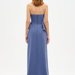 Elegant Formal Dress with Stone Details and Back Bow Detail - 26115C
