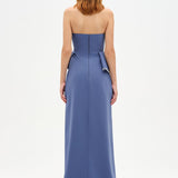 Elegant Formal Dress with Stone Details and Back Bow Detail - 26115C